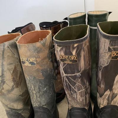 Lot of Men's Camo - Hunting Fishing Boots