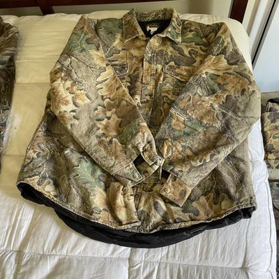 Lot of Men's Camo Coveralls and Jacket