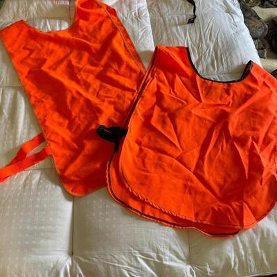 Lot of Orange Hunting Safety Vests