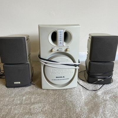 Sale Photo Thumbnail #167: Boka Power Woofer Speaker System with four position adjustable speaker.