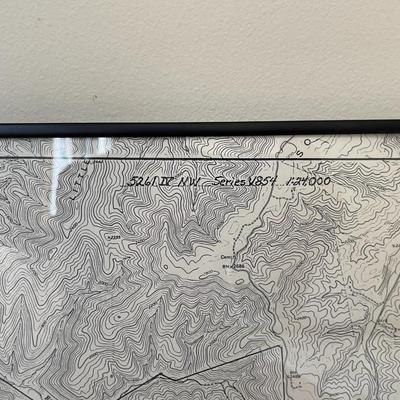 Topographic Map - Framed
