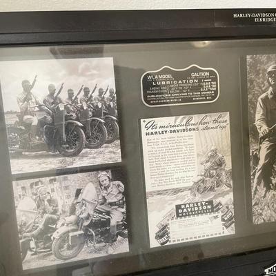 Harley Davidson Motorcycles Model 1942 WLA 2010 Military Archive Shadowbox WWII