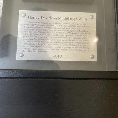 Harley Davidson Motorcycles Model 1942 WLA 2010 Military Archive Shadowbox WWII