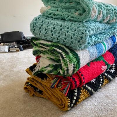 Lot of Handmade Quilted Blankets