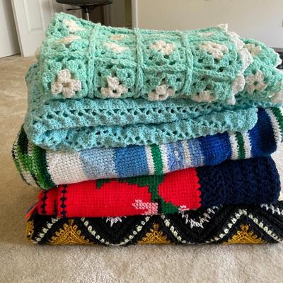 Lot of Handmade Quilted Blankets