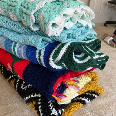 Lot of Handmade Quilted Blankets