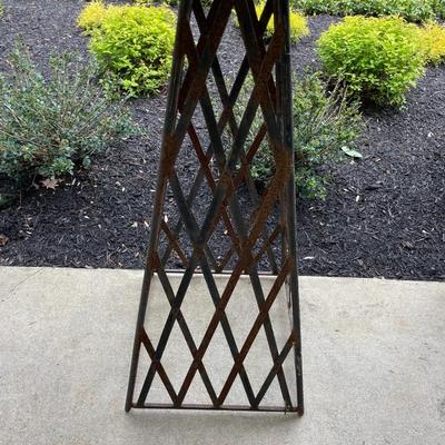 Pair of Wrought Iron Garden Obelisks