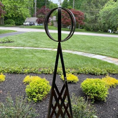 Pair of Wrought Iron Garden Obelisks