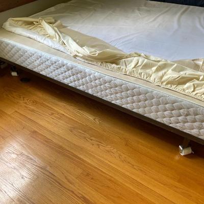 Queen Size Headboard and Metal Bed Frame and Boxspring