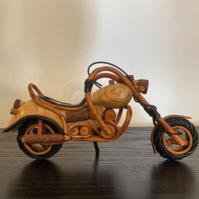 Vintage Wooden Motorcycle Chopper Bike