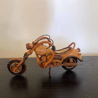 Vintage Wooden Motorcycle Chopper Bike