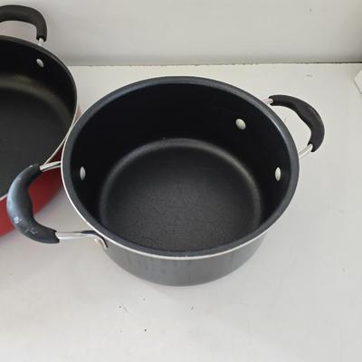 Kitchen Cookware & Utensil Lot – Nonstick Pans, Sunflower Jar