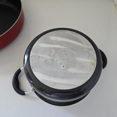 Kitchen Cookware & Utensil Lot – Nonstick Pans, Sunflower Jar