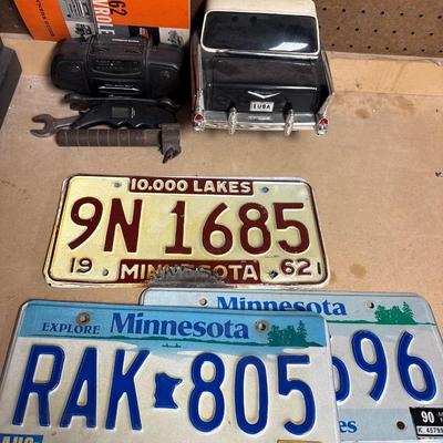 Vtg license plates & more