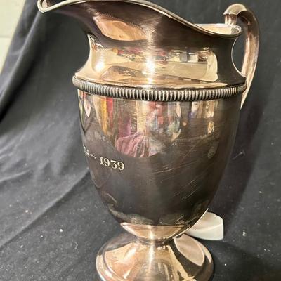 Silverplate 25th anniversary pitcher