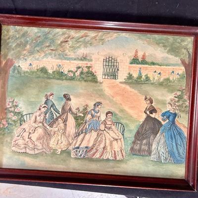 Tray with Godey print