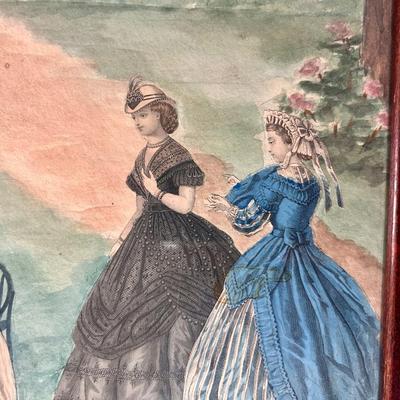 Tray with Godey print