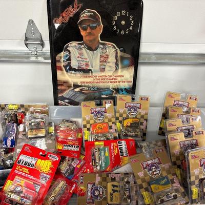 NASCAR cars & clock