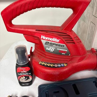 Electric leaf blower, Thermoflex (partial) and Dremel accessories