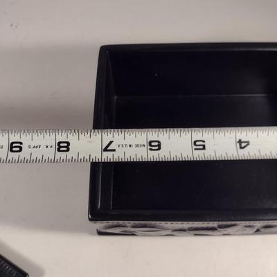 Decorative Composite/Resin Storage Box- Approx 7 1/4" x 4 3/4" x 2 3/4" Tall
