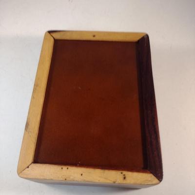 Wooden Storage Box- Approx 7" x 5" x 2 1/2"