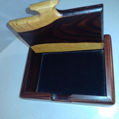 Wooden Storage Box- Approx 7" x 5" x 2 1/2"