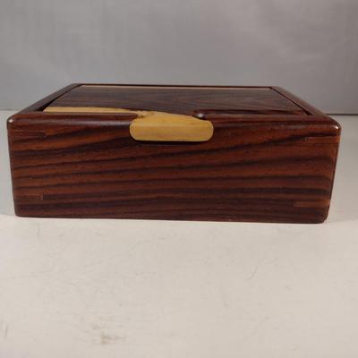 Wooden Storage Box- Approx 7" x 5" x 2 1/2"