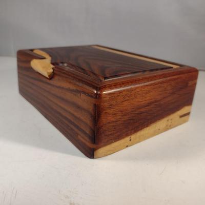 Wooden Storage Box- Approx 7" x 5" x 2 1/2"
