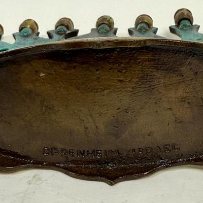 Vintage Brass menorah bird shape Made In israel by Oppenheim Hanukkah Judaica