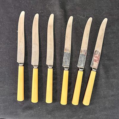 6 celluloid handle knives