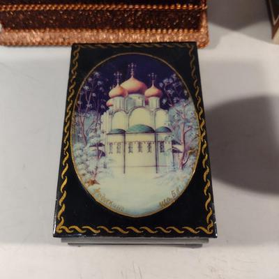 Collection of Small Storage Boxes- Four Pieces