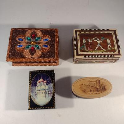 Collection of Small Storage Boxes- Four Pieces