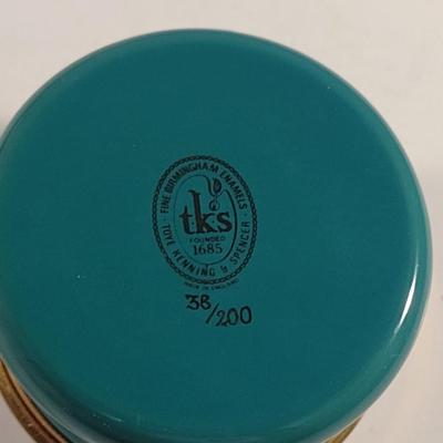 Limited Edition Toye Kenning & Spencer English Enamel Hinged Box- Blue Marlin- Number 38/200- Approx 2 1/4" Wide