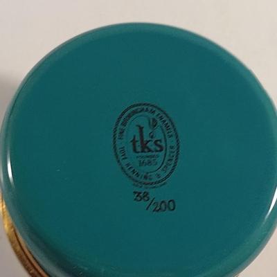 Limited Edition Toye Kenning & Spencer English Enamel Hinged Box- Blue Marlin- Number 38/200- Approx 2 1/4" Wide
