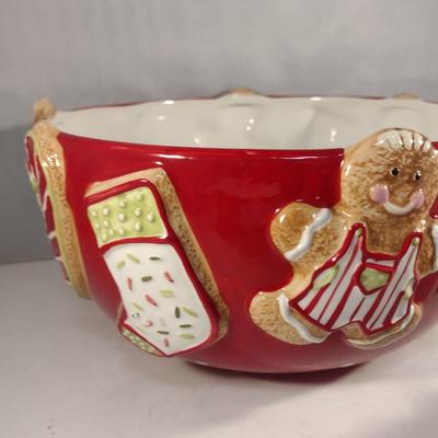 St. Nicholas Square Christmas Design Porcelain Bowls- Three Pieces