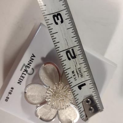 Fashion Jewelry- Anne Klein Flower Pin and Andeana Designs Conch Shell Rose Pendant