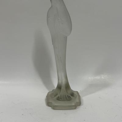 Frosted Glass Satin MADONNA Virgin Mary Figurine Statue Sculpture