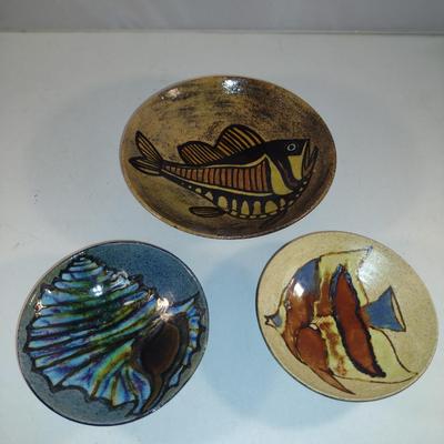 Bahamian Pottery Bowls- Set of Three