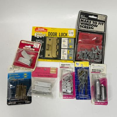 Hardware Lot: Window Screen and Door Lock Items