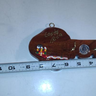 Collection of Wall Hangings- Hooks and Carved Wooden Plaque