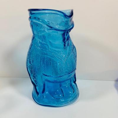 LOT 4: Beautiful Cobalt Blue Glass Collection Including Relish Dish, Bell with Etched Bird, Glass Toby Jug, Wheaton Season’s Greeting...