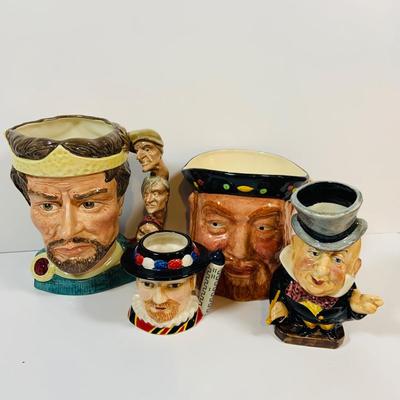 LOT 8: Collection of Toby Jugs and Mugs by Royal Doulton and Others`````