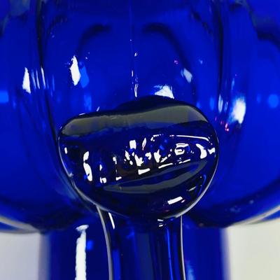 LOT 11: Cobalt Blue Glass Collection - Clevenger Pitcher & Vase, Indiana Glass Vase,