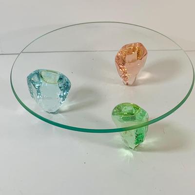LOT 17: Collection of Glass Swizzle /Cocktail Stirrers, Glass Candy Dish and More