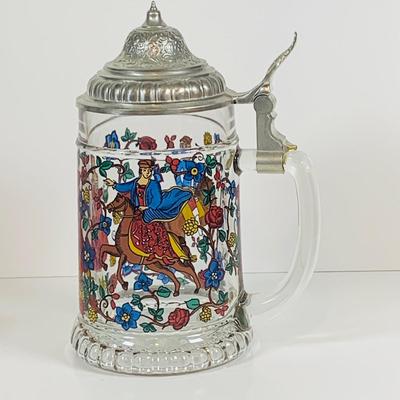 LOT 19: Collection of German Beer Steins and Mugs -Glass and Ceramic