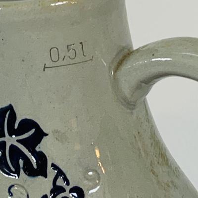 LOT 21: Assortment of Ceramic Mugs, Steins, and Bottles Featuring a Blue Delft Heineken Mug