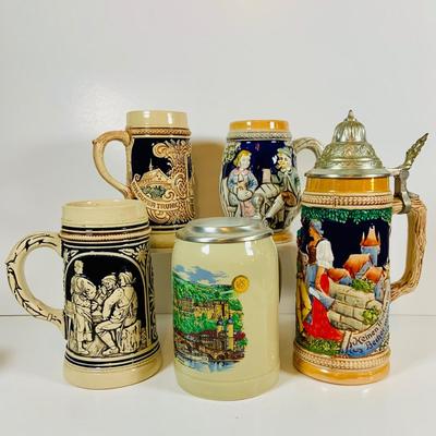 LOT22: Collection of German Ceramic Beer Steins