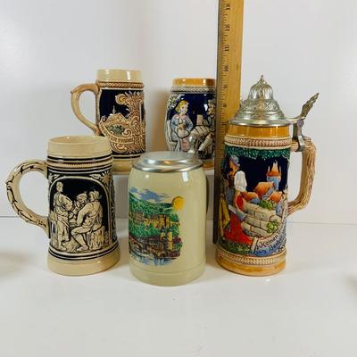 LOT22: Collection of German Ceramic Beer Steins