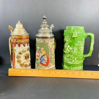 LOT 24: Assortment of German Beer Steins and Mugs