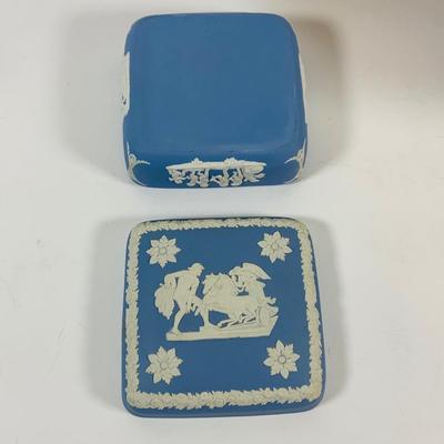 LOT 27: Collection of Wedgwood China Pieces Including Compote, Pitcher, Trinket Box and More